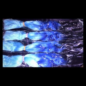 Blue braiding hair